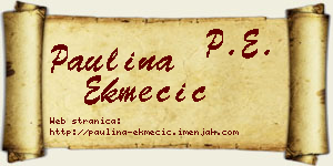 Paulina Ekmečić vizit kartica